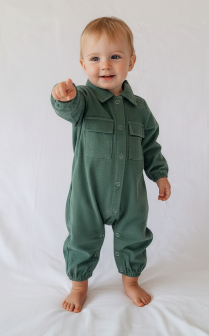 Corduroy Jumpsuit : SAGE : Unisex : Infant : Baby Girl : Baby Boy