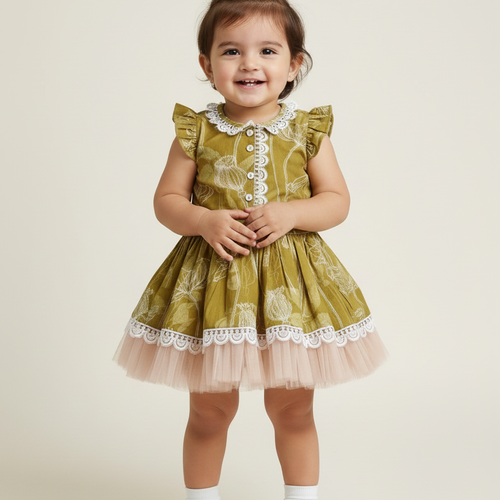 Kate Full Skirt & Top Set : GREEN : Infant : Toddler : Tween