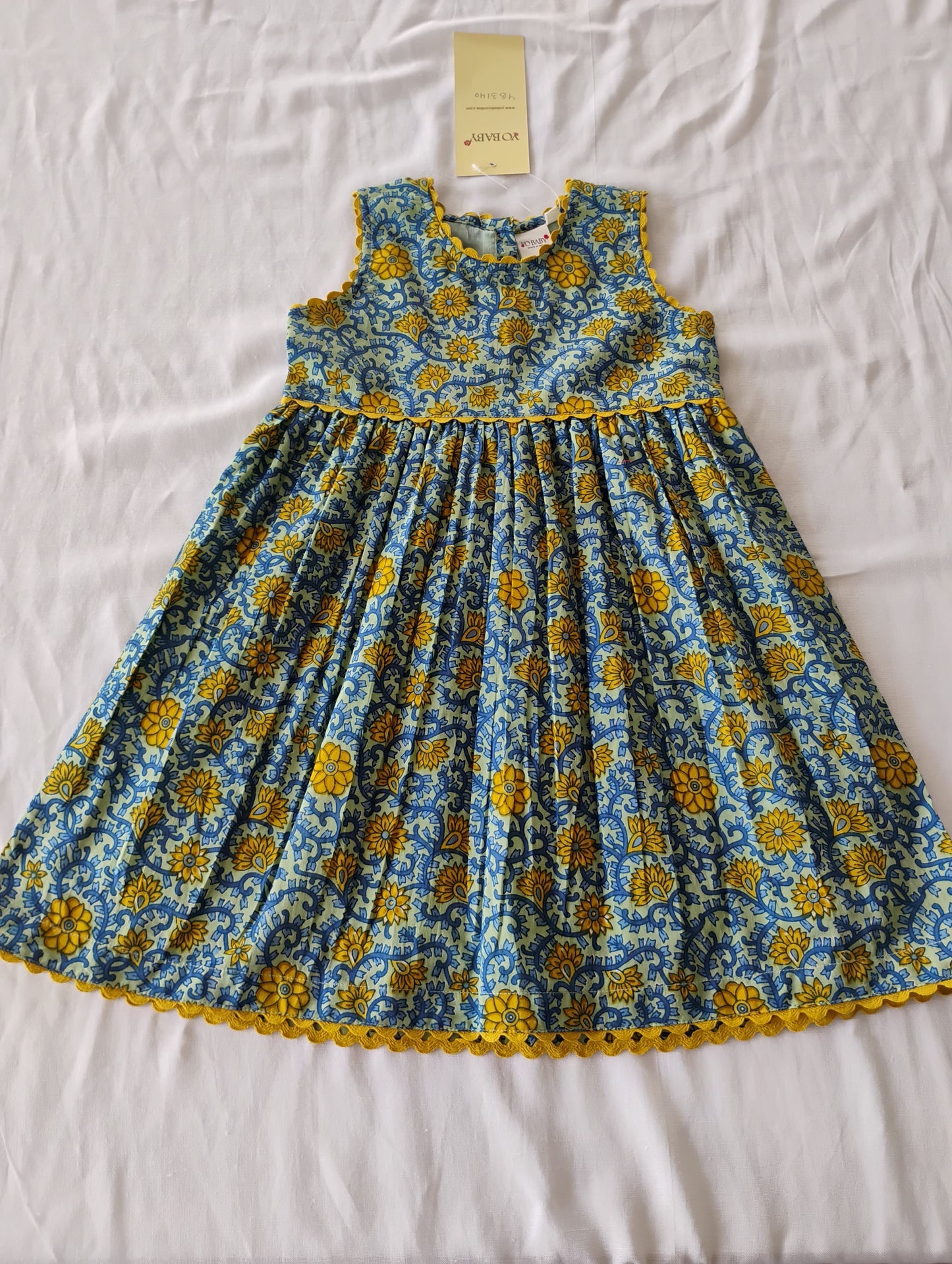 Victoria Dress Blue — Cotton Girls Dress | Infant to Tween 0-13 Years