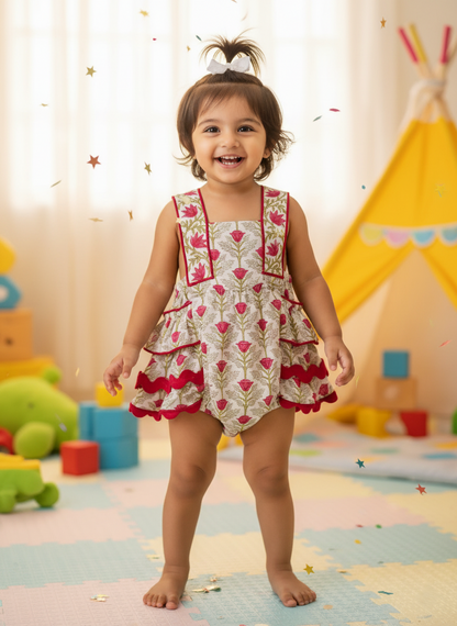 Kia Ruffle Romper : RED : Infant