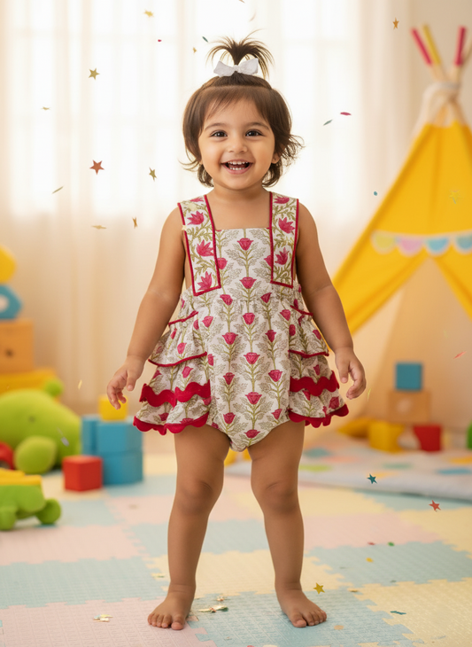Kia Ruffle Romper : RED : Infant