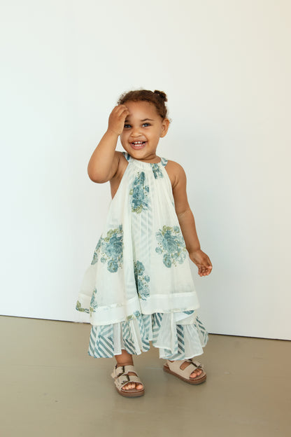 Pia Swing Dress Powder Blue — Cotton Girls and Women Dress | 0-13 Years and Women