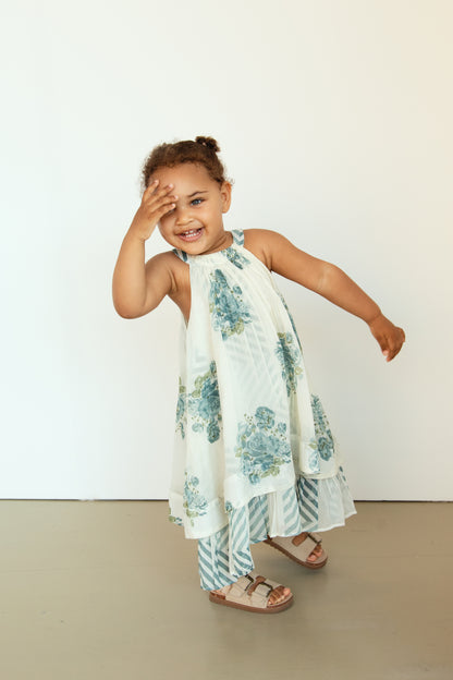 Pia Swing Dress Powder Blue — Cotton Girls and Women Dress | 0-13 Years and Women