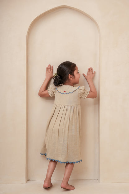 ARA Dress Earth — Hand Embroidered Cotton Girls Dress | Infant to Tween 0-13 Years