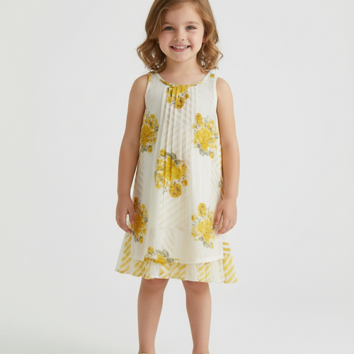 Lana Layered Dress : YELLOW : Infant : Toddler : Tween : Women