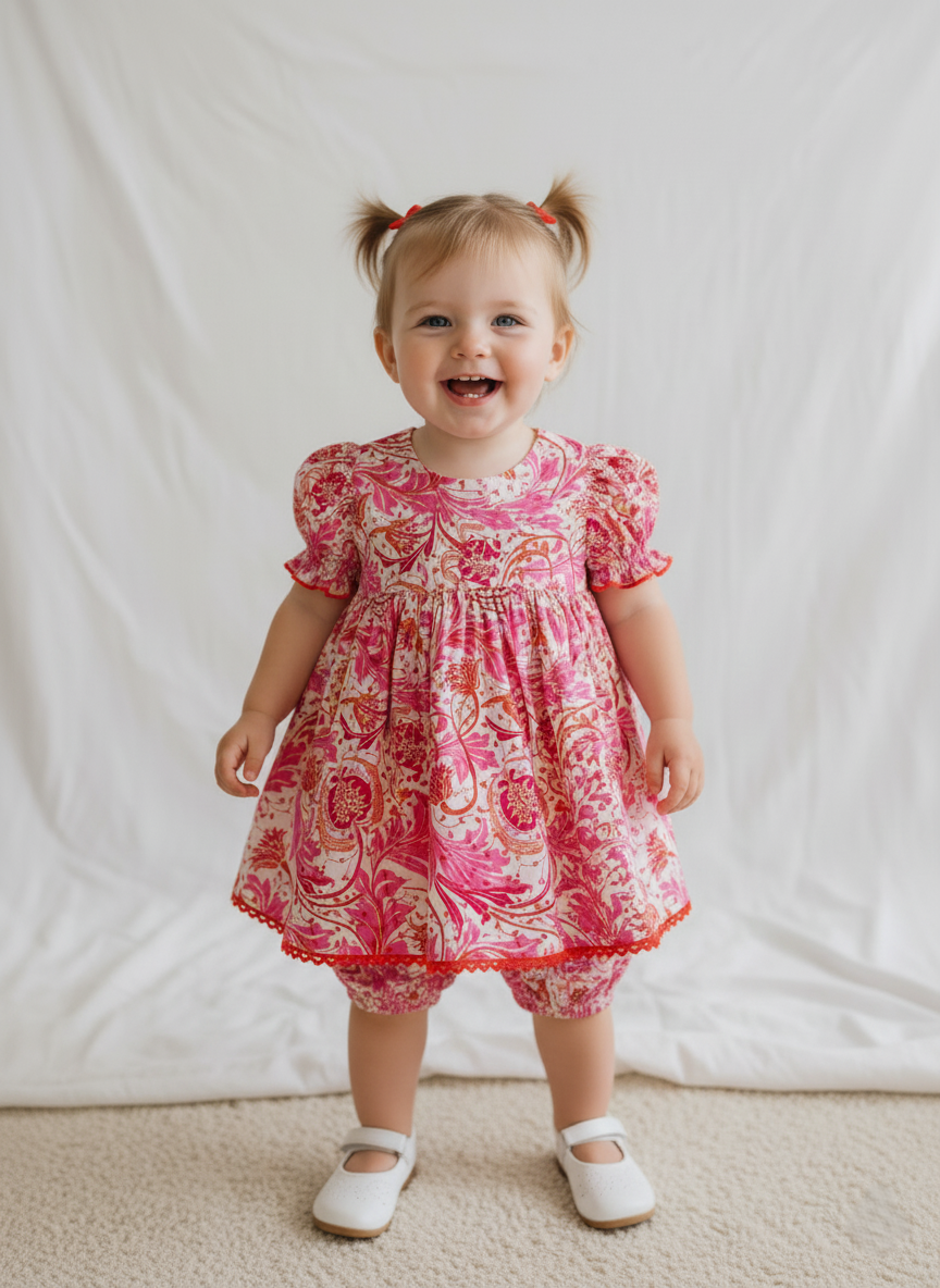Leah Dress White — Cotton Girls Dress with Lace Detail | Infant to Tween 0-13 Years