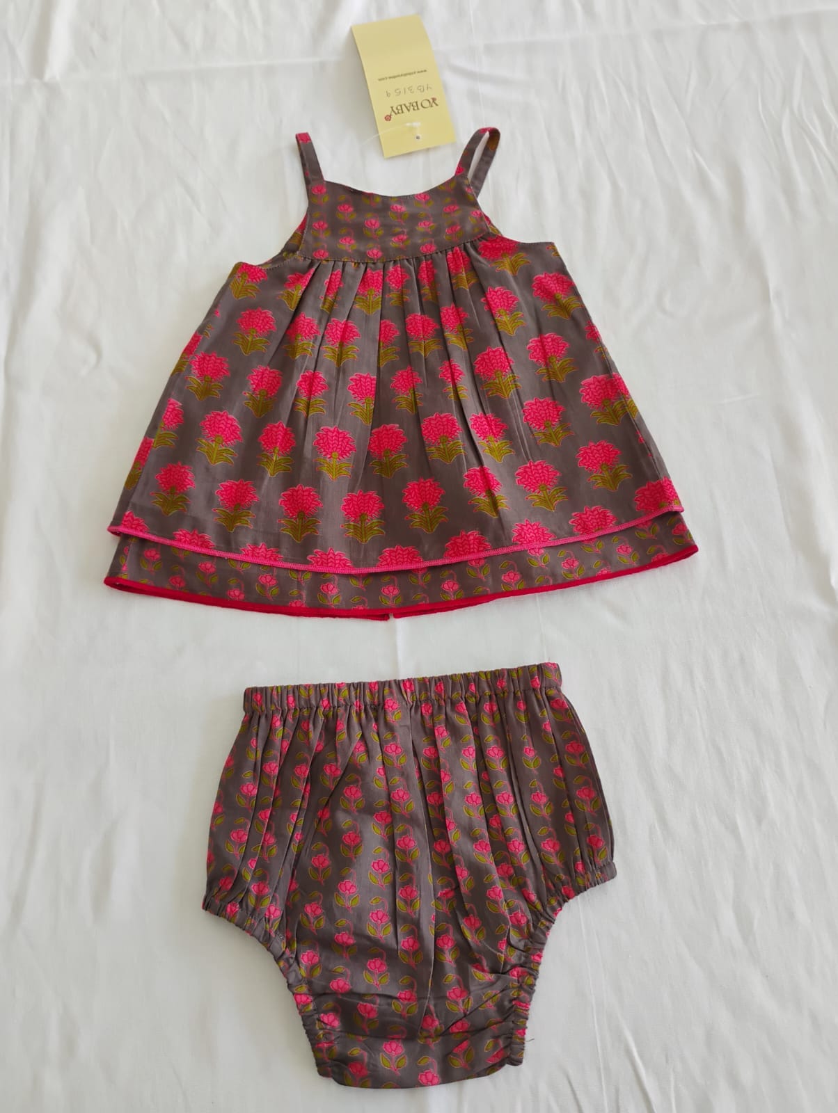 Layola Layered Swing Dress Earthy Brown — Cotton Girls Dress | Infant to Tween 0-13 Years