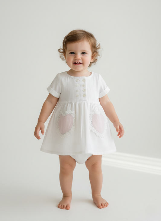 Amore Dress : WHITE : Infant : Toddler : Tween