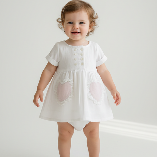 Amore Dress : WHITE : Infant : Toddler : Tween