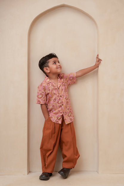 Yoshi Pants Gold Ochre Gender Neutral — Cotton Kids Pants | Infant to Tween 0-13 Years