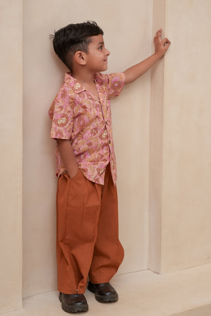 Yoshi Pants Gold Ochre Gender Neutral — Cotton Kids Pants | Infant to Tween 0-13 Years