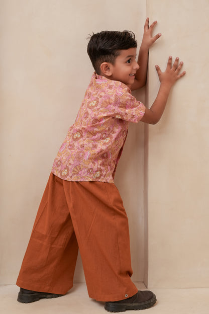 Yoshi Pants Gold Ochre Gender Neutral — Cotton Kids Pants | Infant to Tween 0-13 Years