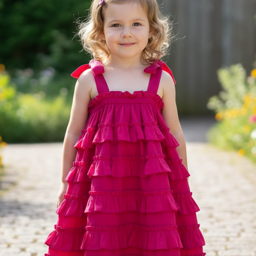 Nia Dress : FUCHSIA : Infant : Toddler : Tween