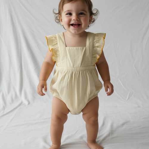 Racer Back Romper : BUTTER YELLOW : Infant