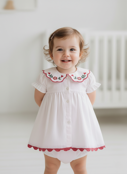 Striped Dress With Collar : SOFT BLUE : Infant : Toddler : Tween