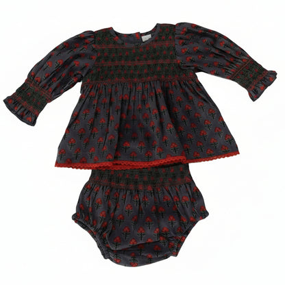 Poppy Smocked Cotton Printed Dress