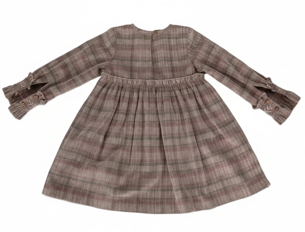 Arlo Hand-Embroidered Corduroy A-Line Dress — Cotton Girls Dress | 0-13 Years