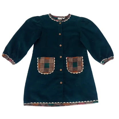 Fjord Corduroy Shift Dress - Teal