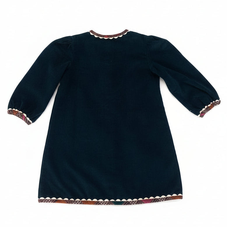 Fjord Corduroy Shift Dress - Teal