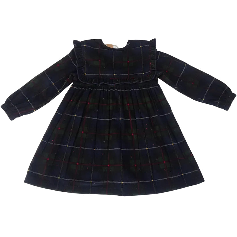 Holly Corduroy Hand-Embroidered Sailor-Collar Shirt Dress - Green