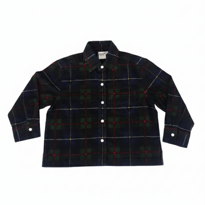 Rowan Plaid Corduroy Boys Shirt -Green