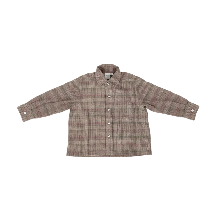 Rowan Plaid Corduroy Boys Shirt - Grey