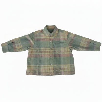 Rowan Plaid Corduroy Boys Shirt - Blue