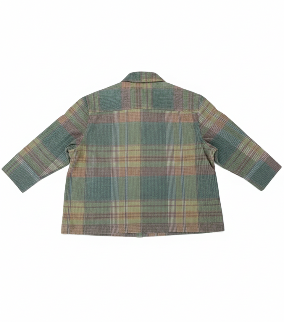 Rowan Plaid Corduroy Boys Shirt - Blue