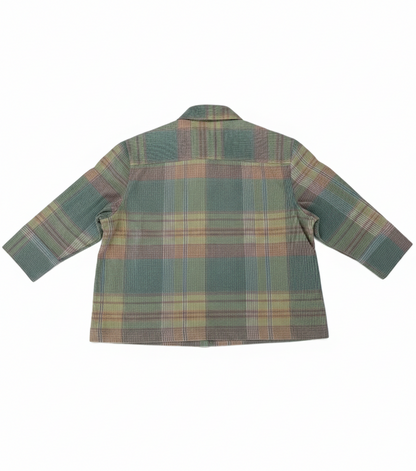 Rowan Plaid Corduroy Boys Shirt - Blue