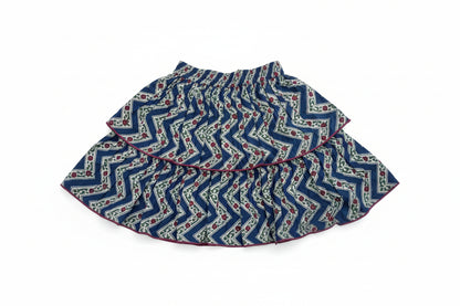 Cotton Printed Tiered Woven Girls Skirt
