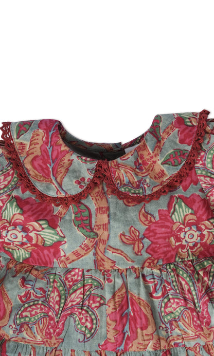 Amara Dress : SAGE : Infant : Toddler : Tween dress & diaper cover Yo Baby India 