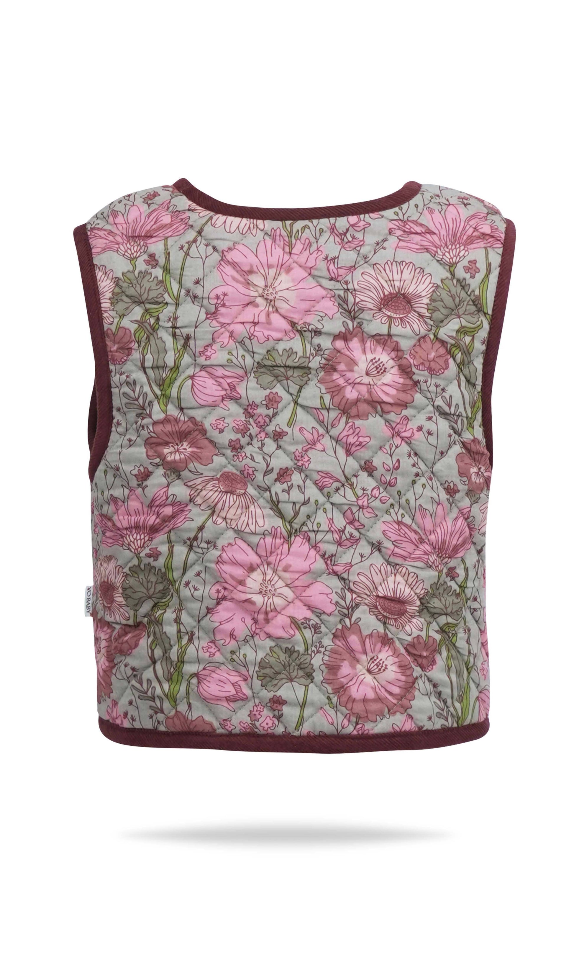 Ari Reversible Quilted Jacket : MAROON : Infant : Toddler : Tween Jacket Yo Baby India 