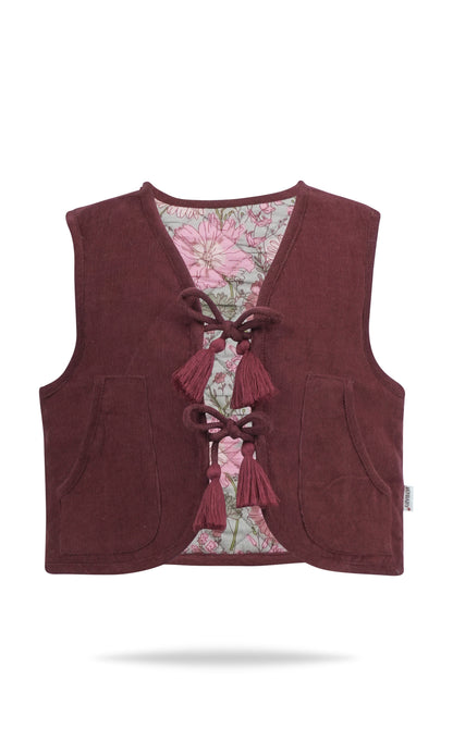 Ari Reversible Quilted Jacket : MAROON : Infant : Toddler : Tween Jacket Yo Baby India 