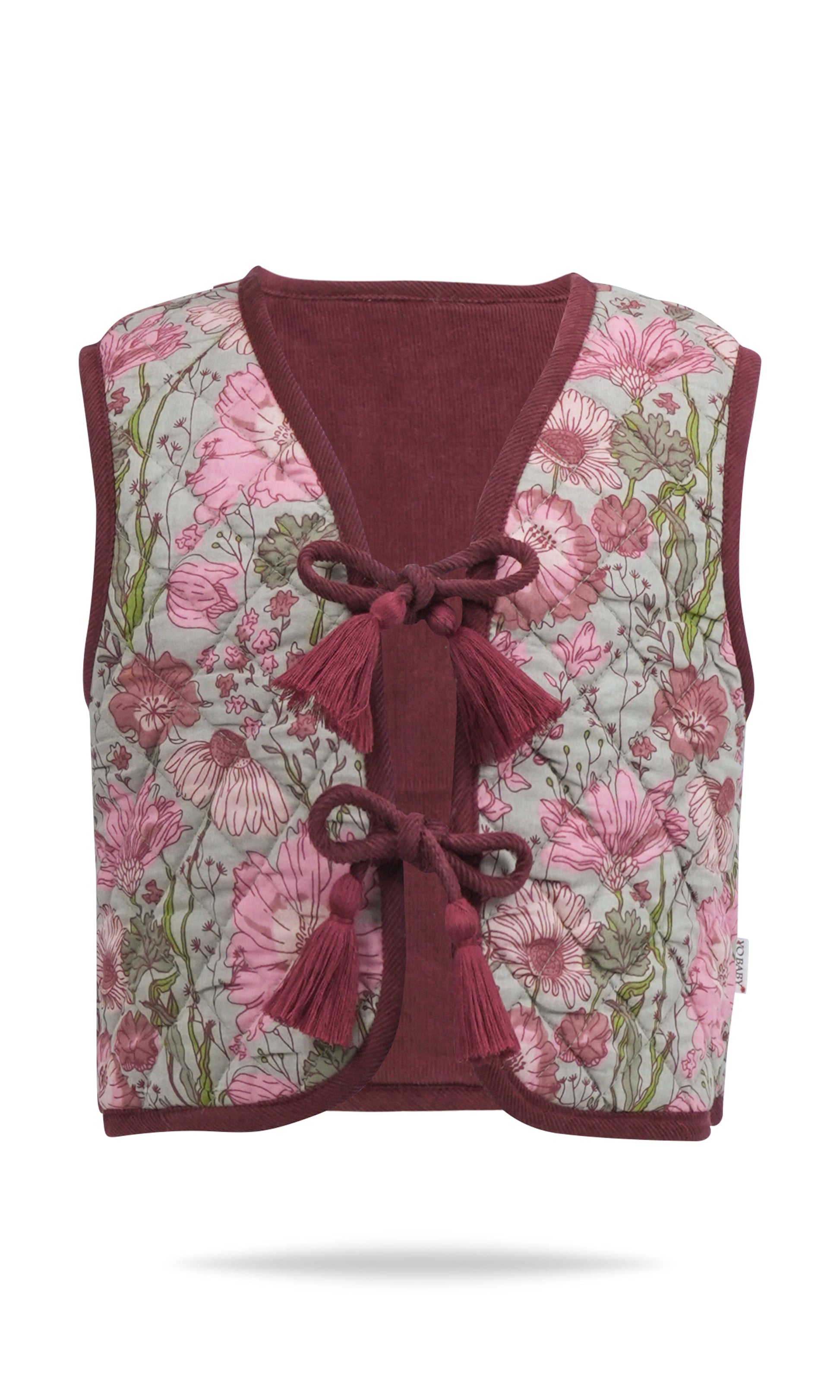 Ari Reversible Quilted Jacket : MAROON : Infant : Toddler : Tween Jacket Yo Baby India 