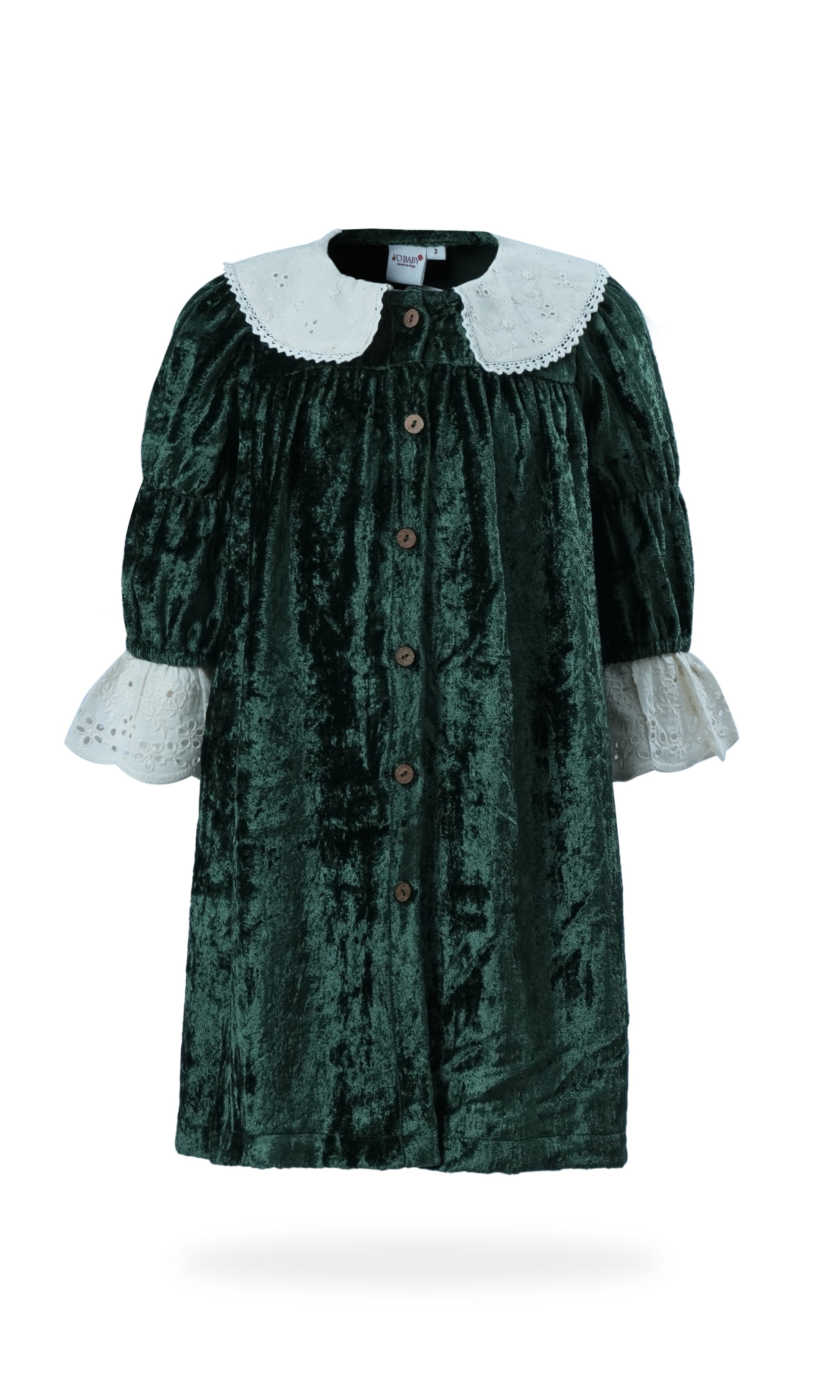 Ava Dress : CHRISTMAS GREEN : Infant : Toddler : Tween dress & diaper cover Yo Baby India 
