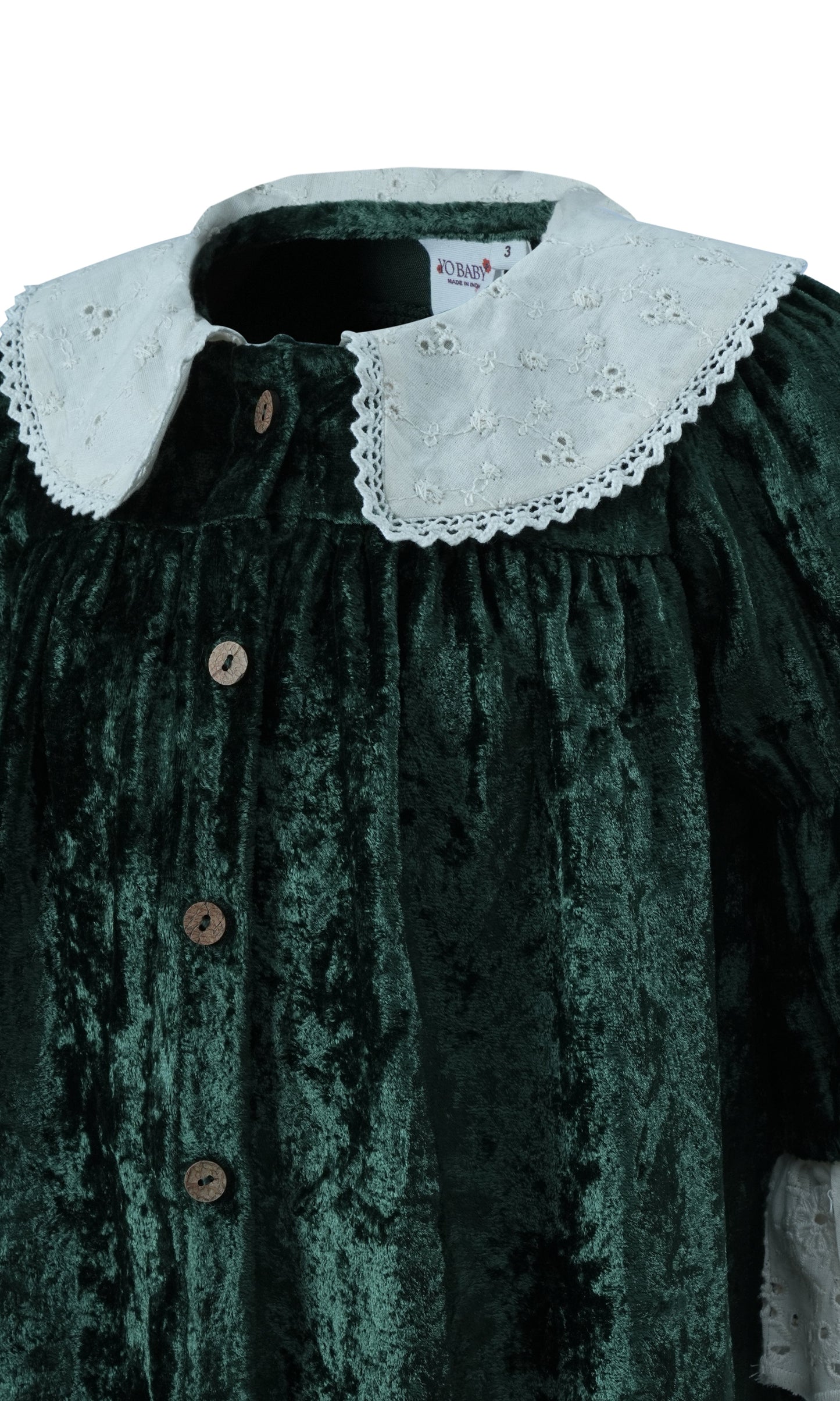 Ava Dress : CHRISTMAS GREEN : Infant : Toddler : Tween dress & diaper cover Yo Baby India 