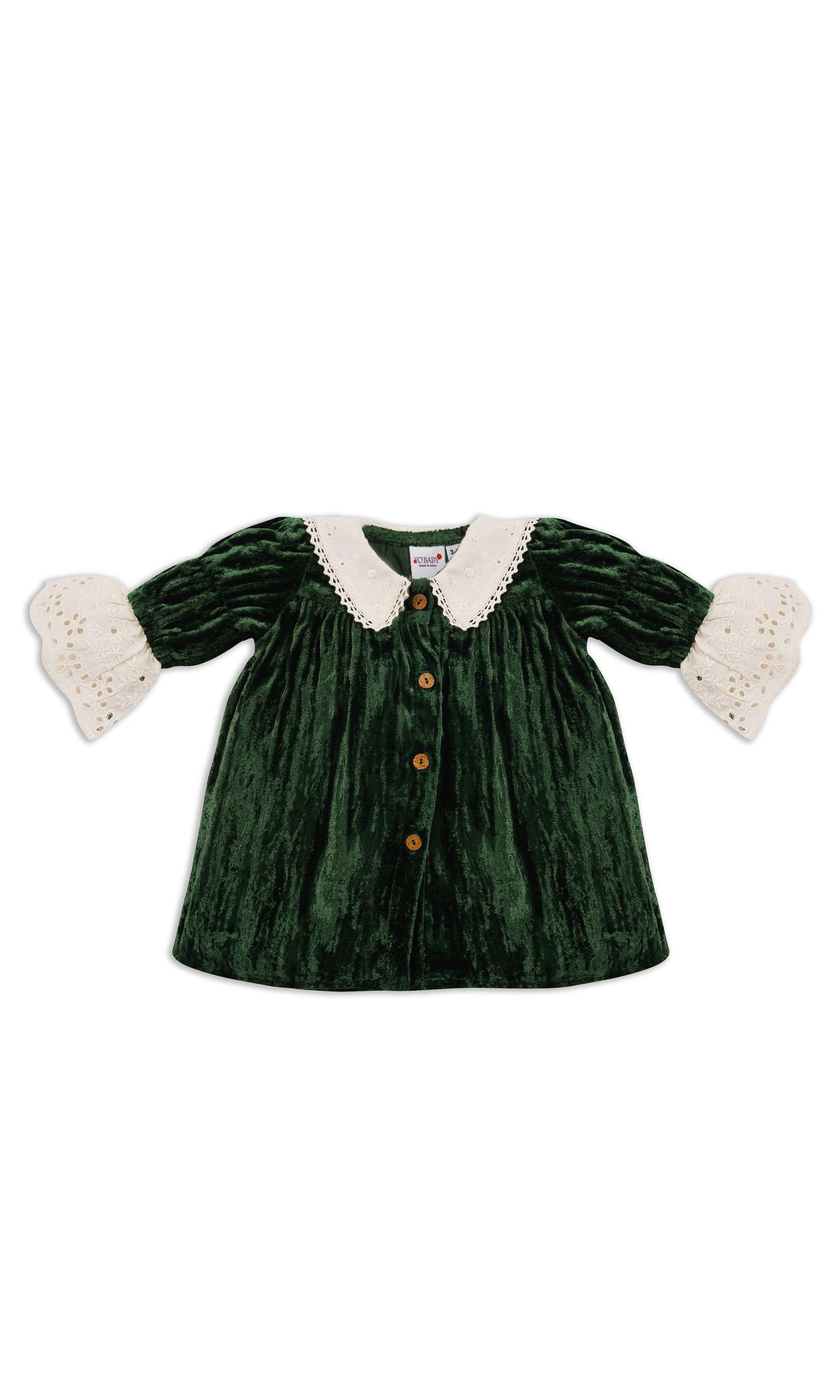 Ava Dress : CHRISTMAS GREEN : Infant : Toddler : Tween dress & diaper cover Yo Baby India 