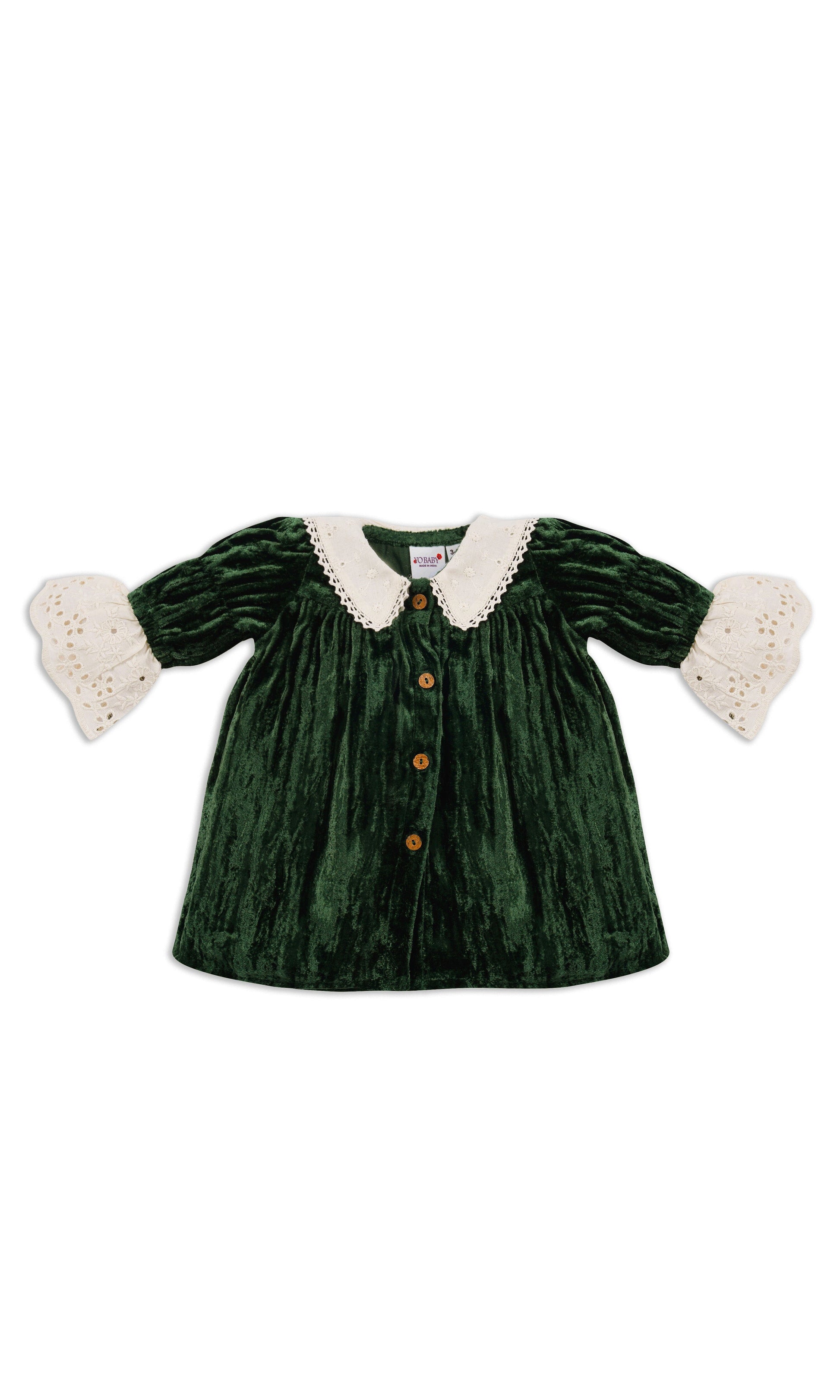 Ava Dress : CHRISTMAS GREEN : Infant : Toddler : Tween dress & diaper cover Yo Baby India 