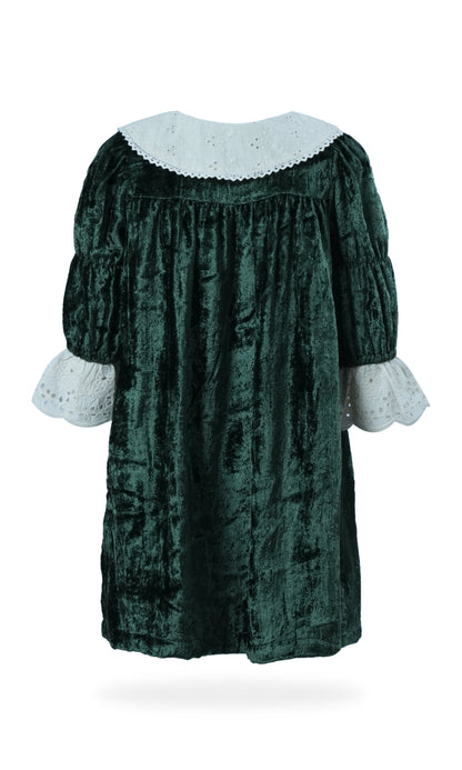 Ava Dress : CHRISTMAS GREEN : Infant : Toddler : Tween dress & diaper cover Yo Baby India 