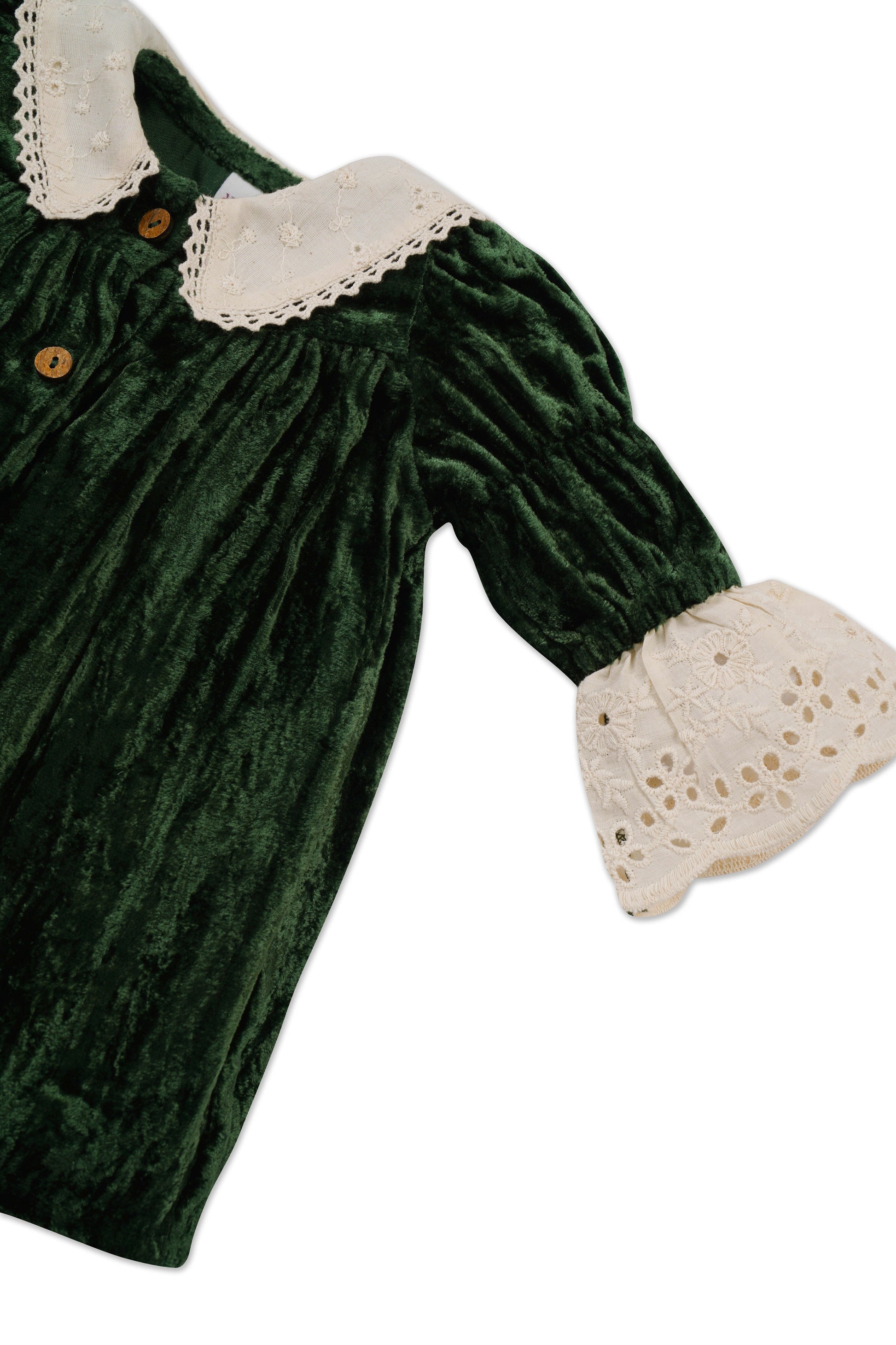 Ava Dress : CHRISTMAS GREEN : Infant : Toddler : Tween dress & diaper cover Yo Baby India 