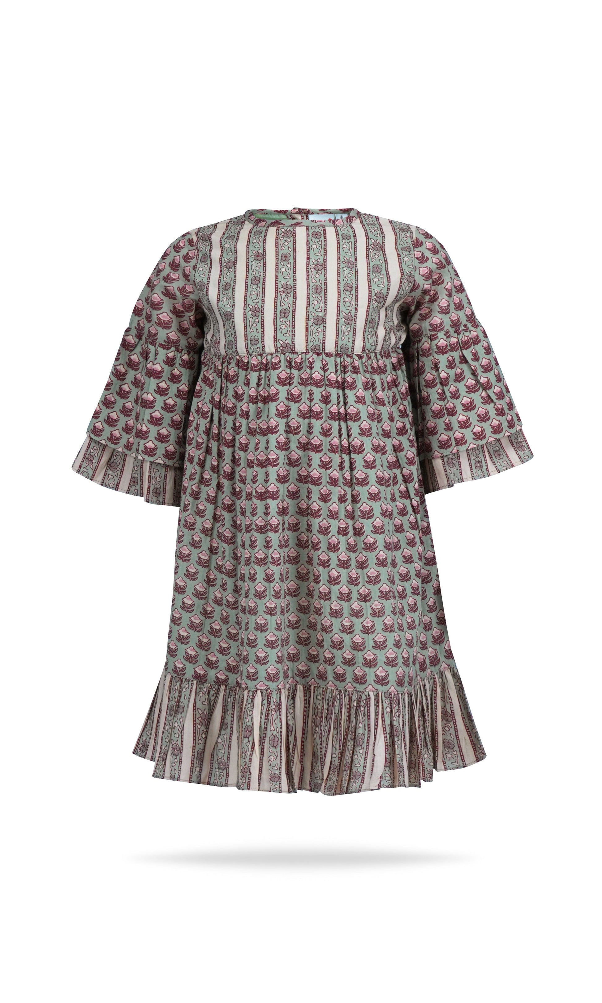 Bella Bee Dress : SAGE : Infant : Toddler : Tween dress & diaper cover Yo Baby India 