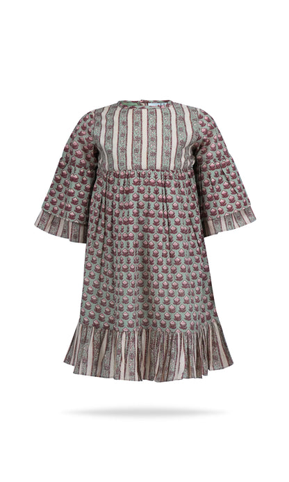 Bella Bee Dress : SAGE : Infant : Toddler : Tween dress & diaper cover Yo Baby India 