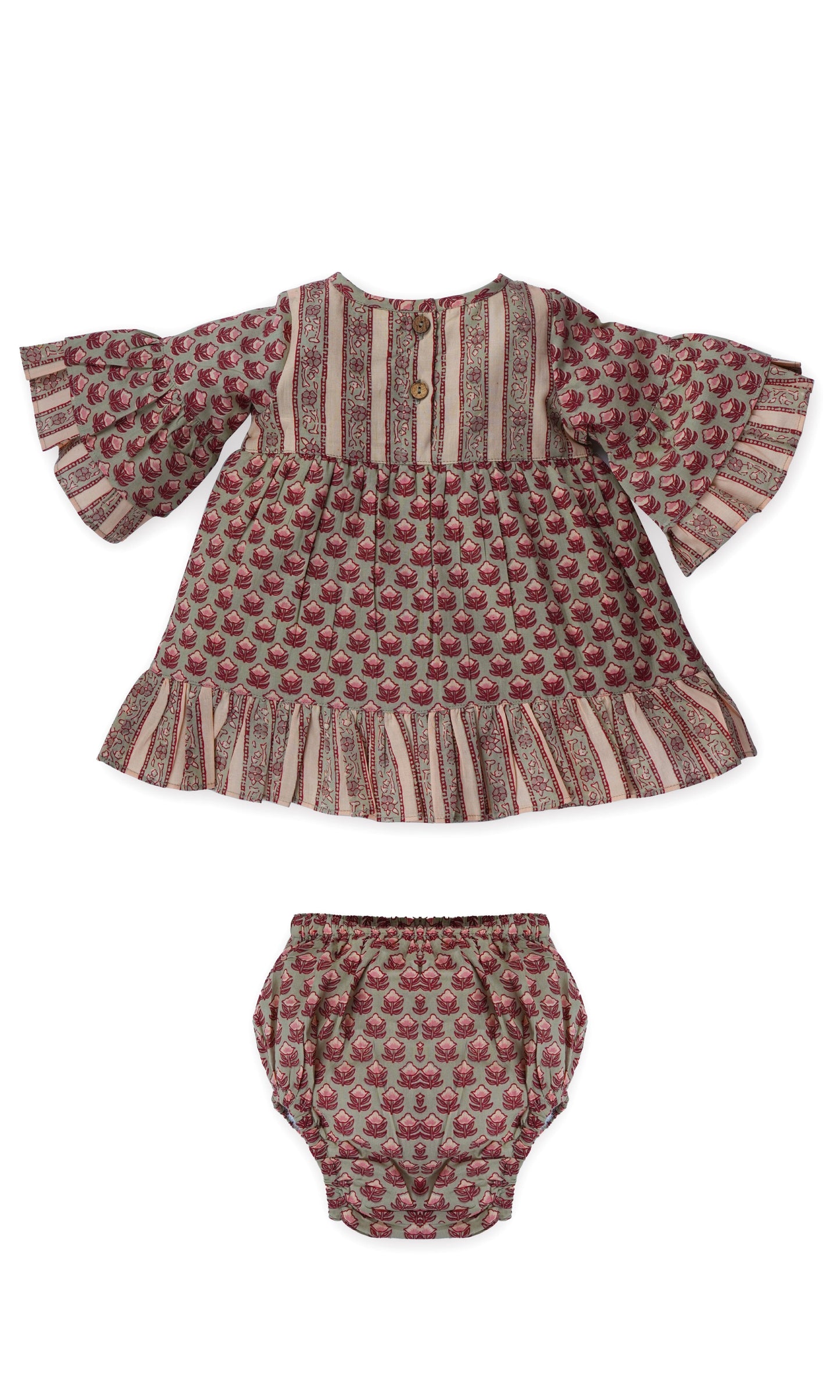 Bella Bee Dress : SAGE : Infant : Toddler : Tween dress & diaper cover Yo Baby India 