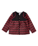 Black + Pink Quilted Jacket With lace Details Dress Yo Baby Wholesale 
