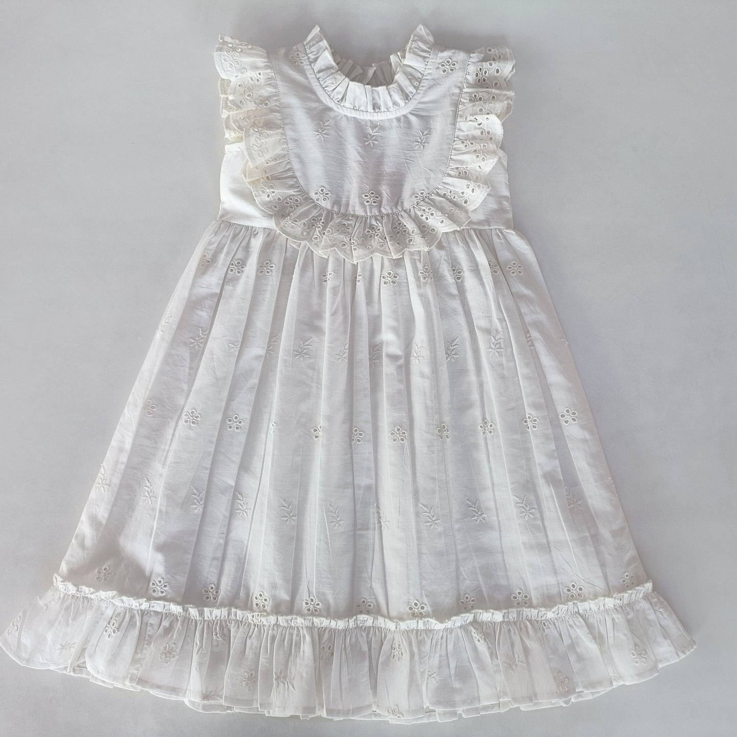 Broderie anglaise Dress in Ivory DRESS Yo Baby India 