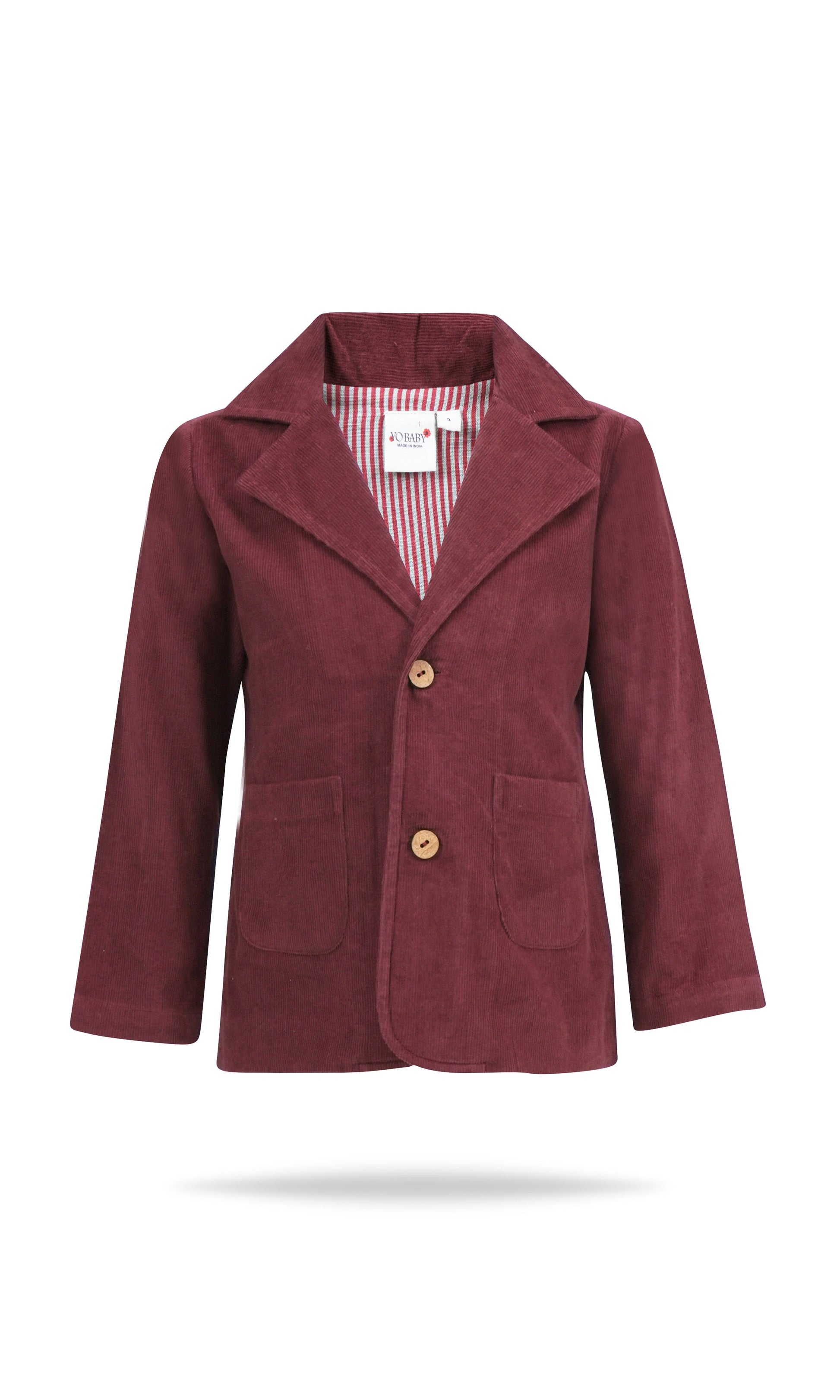 Corduroy Blazer : MAROON: Toddler : Tween Blazer Yo Baby India 