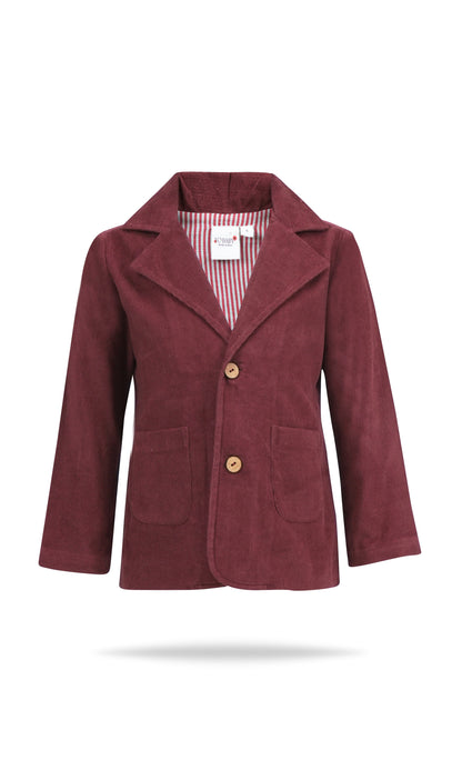 Corduroy Blazer : MAROON: Toddler : Tween Blazer Yo Baby India 