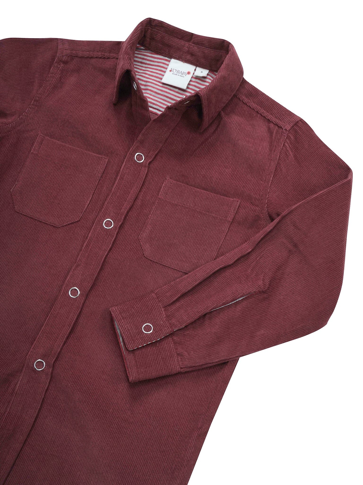 Corduroy Shirt : MAROON : Toddler : Tween Shirt Yo Baby India 