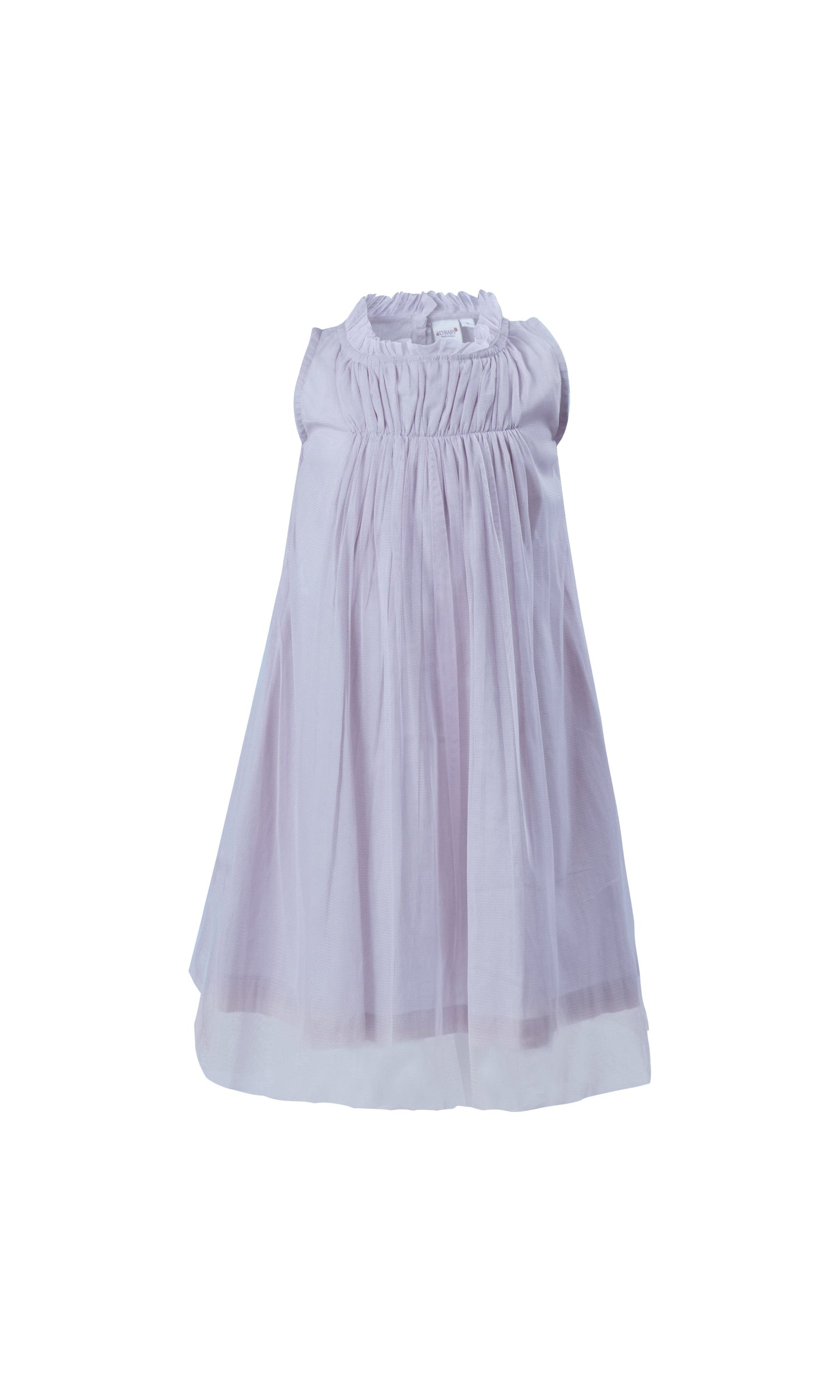 Elegant Lavender Nylon Net Tulle Dress with Ruffle Neck for Kids & Infants DRESS Yo Baby India 