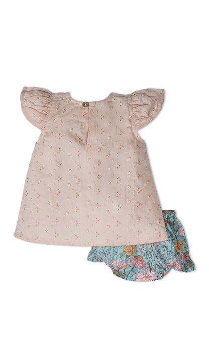 Embroidered Top and Bloomer Set : Infant : Baby Girl Top & Shorts Set Yo Baby India 